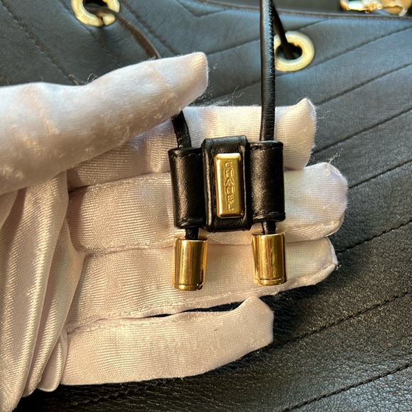 Chanel Black Leather Backpack EC Gold Hardware Turn Lock Comes Box, Bag & Flower - Picture 11 of 17